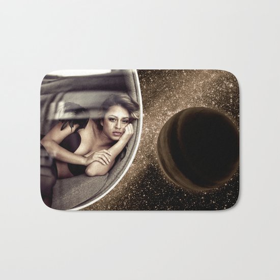 Sad walk in Space Bath Mat