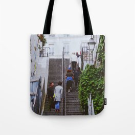 Unfocused Paris Nº 9 | Steep steps to Montmartre | Out of focus photography Tote Bag