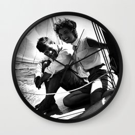 JFK Jackie Kennedy  Wall Clock | Collecting, Jackiekennedy, Artprint, Summer, Vacation, Sailboat, Livingroom, Photo, B W, Wallart 