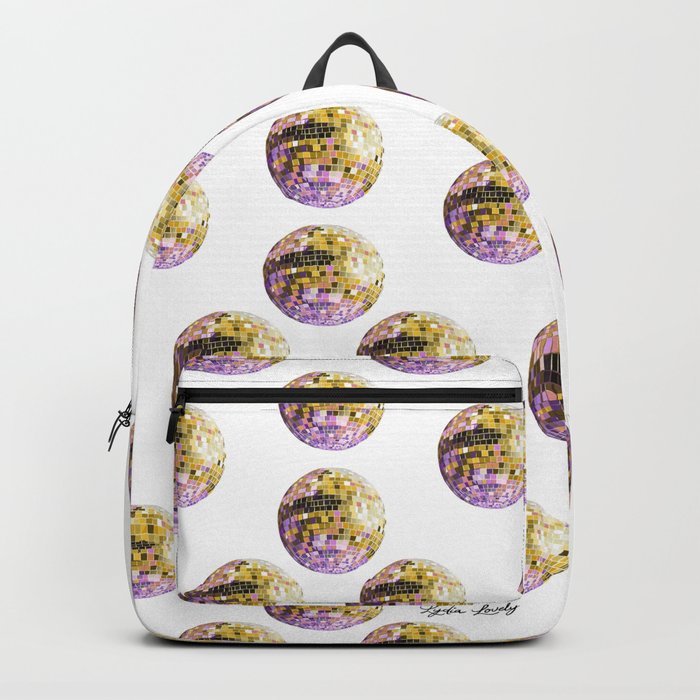 Let's dance disco ball- white/transparent background Backpack