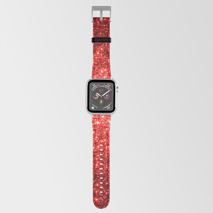 Apple Watch Band Apple Watch Band Galaxy Red Glitter Sparkle by 2sweet4words Designs 42mm 44mm Silver Society6