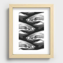 Shark pattern Recessed Framed Print