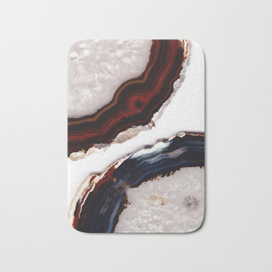 Red meets Blue - Agate Translucent #1 #decor #art #society6 Bath Mat