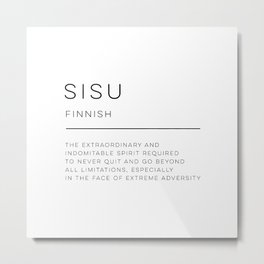 Sisu Definition Metal Print | Quote, Sisu, Achievement, Words, Motivation, Motivational, Dictionary, Finnish, Graphicdesign, Language 