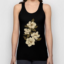 Magnolias Tank Top | Curated, Painting, Other, Botanical, Floral, Vintage, Print, Magnolias, Magnolia, Illustration 