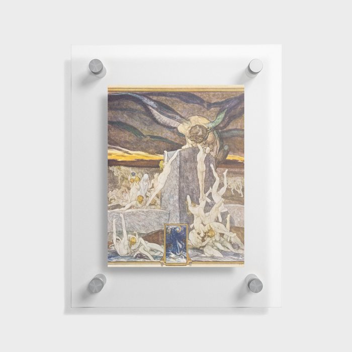 Artwork from Dante's Inferno Floating Acrylic Print