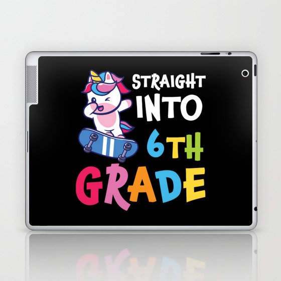 Straight Into 6th Grade Dabbing Unicorn Laptop & iPad Skin