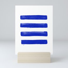 Blue Stripes Abstract Mini Art Print