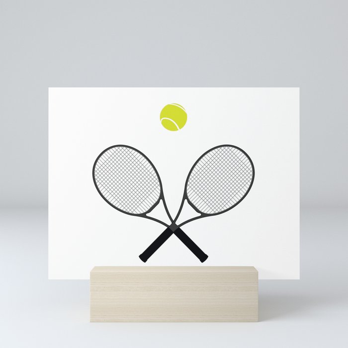 Tennis Racket And Ball 2 Mini Art Print
