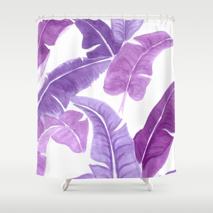 Purple Palms Shower Curtain