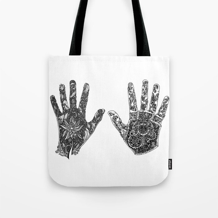Hands of Contrast Tote Bag