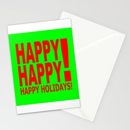 Happy Happy! Happy Holidays! Stationery Cards