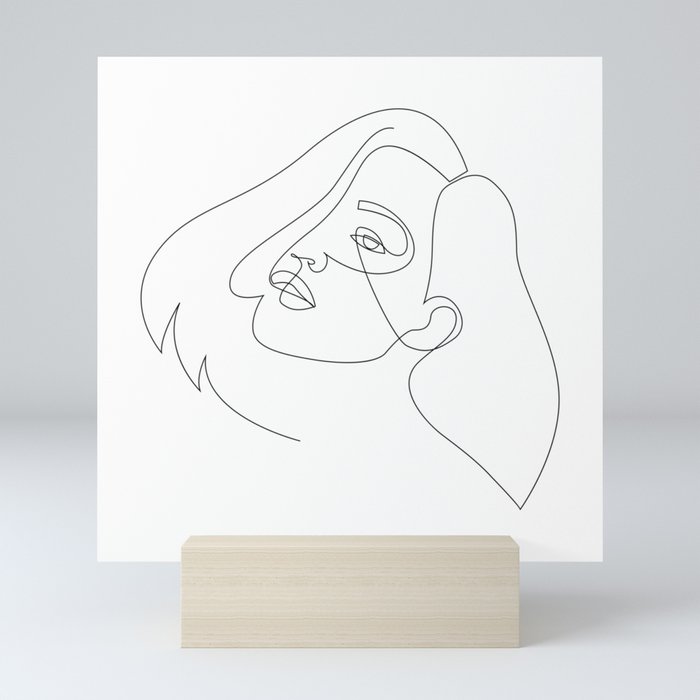 gaiety - one line art Mini Art Print