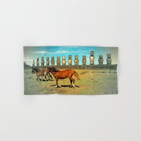 EASTER ISLAND SCENE Hand & Bath Towel