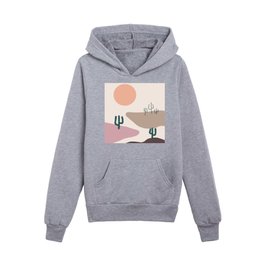 Minimal purple landscape Kids Pullover Hoodies