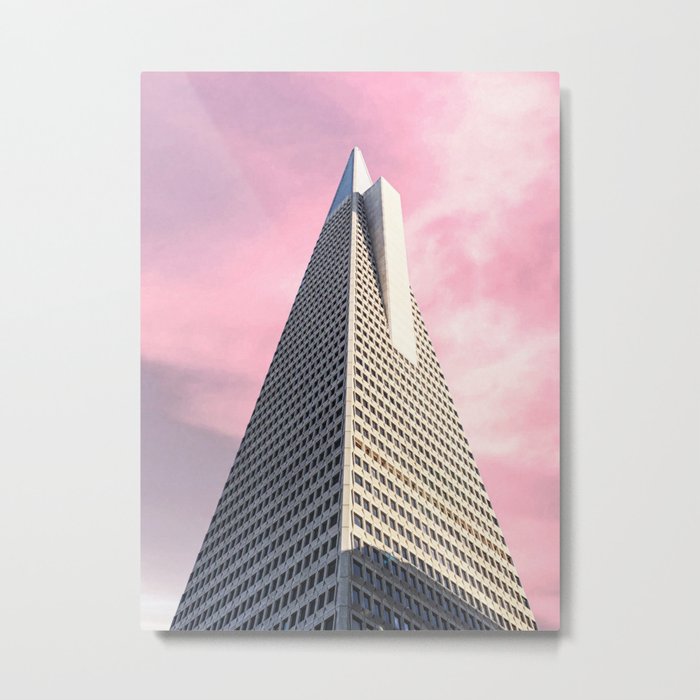 Pink Pyramid Metal Print