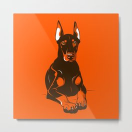 Doberman Pinscher Metal Print | Vector, Dog, Blackdog, Vectorworks, Dangeranimal, Vectorgraphic, Dobermanpinscher, Logo, T Shirt, Digital 