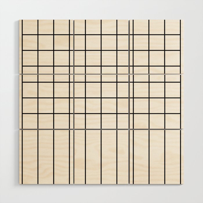 Simple Linear Pattern Wood Wall Art