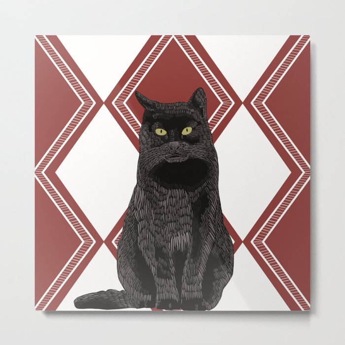 Black Cat Metal Print