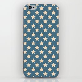 Blue And White Vintage Stars Pattern iPhone Skin
