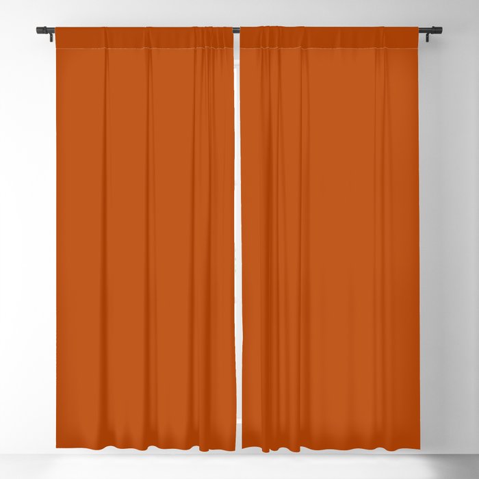 Colors of Autumn Terracotta Orange Brown Single Solid Color - Accent All One Shade Hue Colour Blackout Curtain
