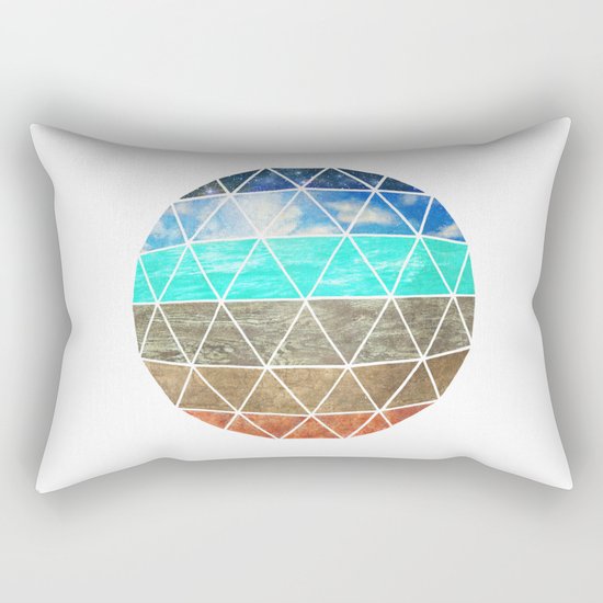 Elemental Geodesic Rectangular Pillow