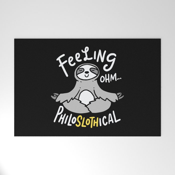 Yoga Design: Philoslothical Sloth Welcome Mat