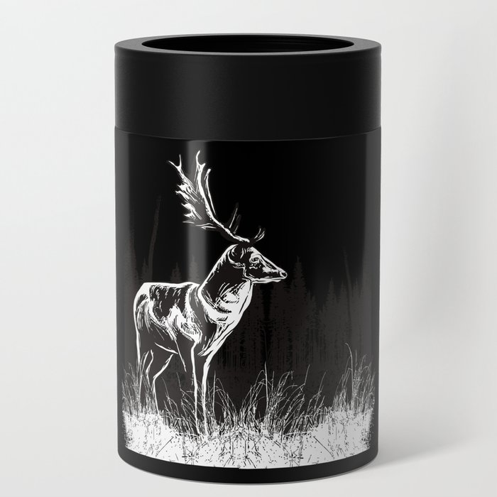 Vintage Deer Illustration Can Cooler