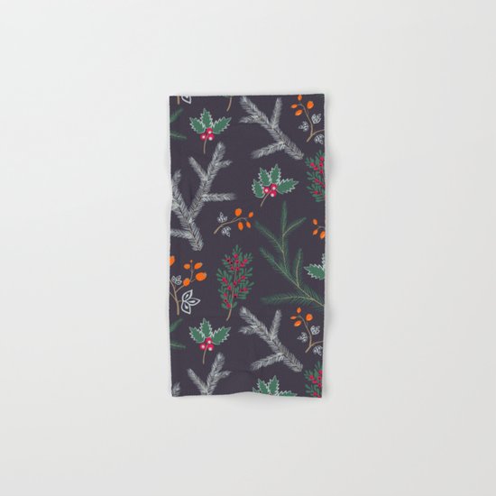Retro. Christmas pattern . Hand & Bath Towel