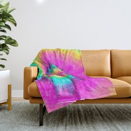 Colorful Tie Dye Spiral Throw Blanket