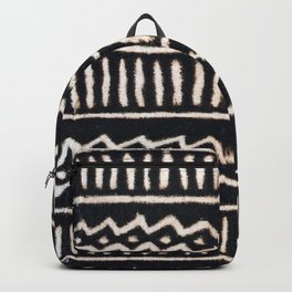 African Vintage Mali Mud Cloth Print Backpack | Antique, Cloth, Vintage, African, Zigzag, Bohemian, Dots, Boho, Textile, Geometric 