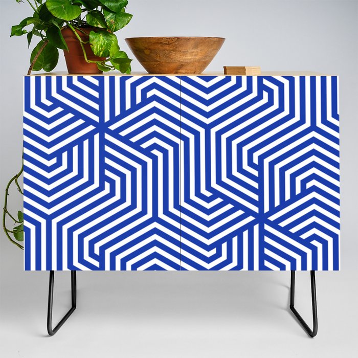 Egyptian blue - blue - Minimal Vector Seamless Pattern Credenza