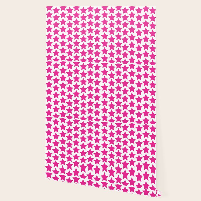 Pink Stars Wallpaper By Annhough Society6