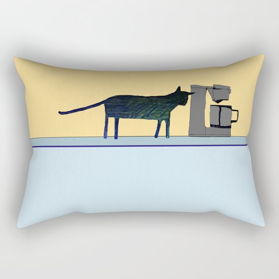 Cat on the Counter Rectangular Pillow
