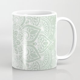 Mandala, Yoga Love, Sage Green, Boho Print Coffee Mug
