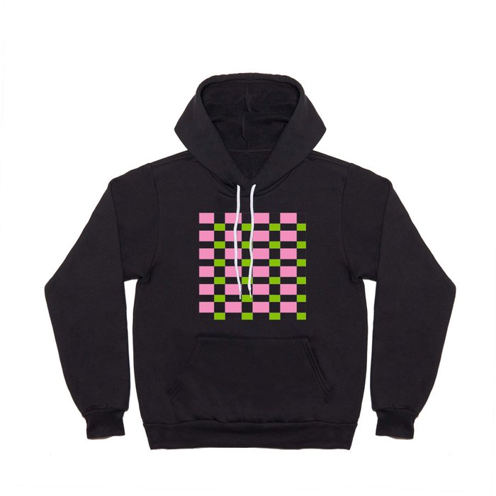 square and tartan 76- green and pink Hoody