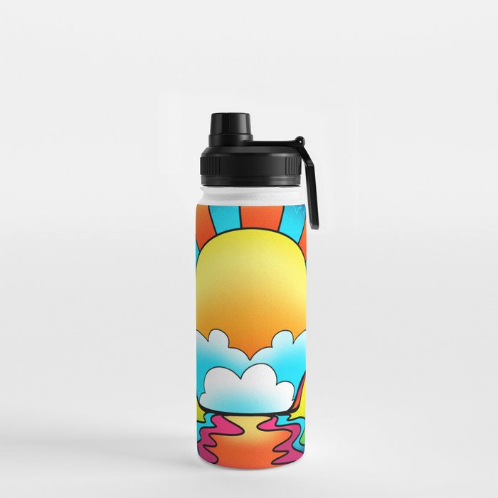 sunset - peter max inspired Water Bottle