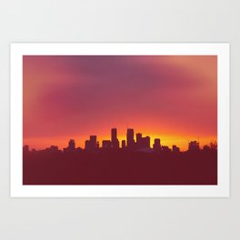 Minneapolis Sunset Skyline Art Print