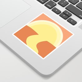 Abstract: Orange sunset Sticker