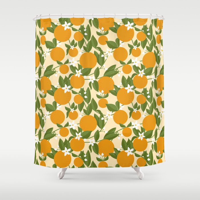 Orange Blossom Shower Curtain