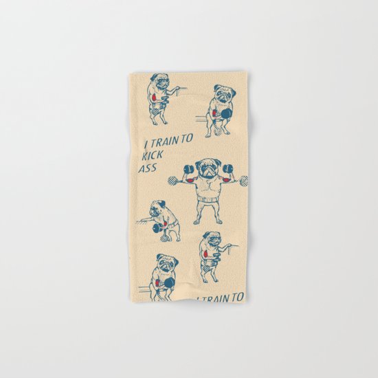 Pug Workout Hand & Bath Towel