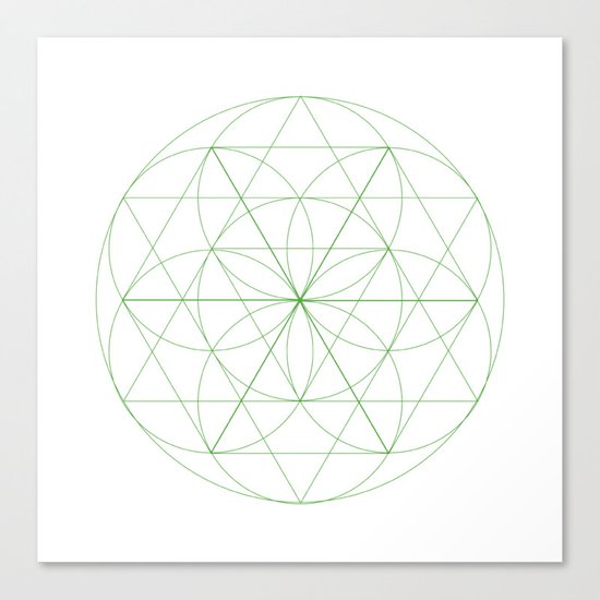 #129 Abloom – Geometry Daily Canvas Print
