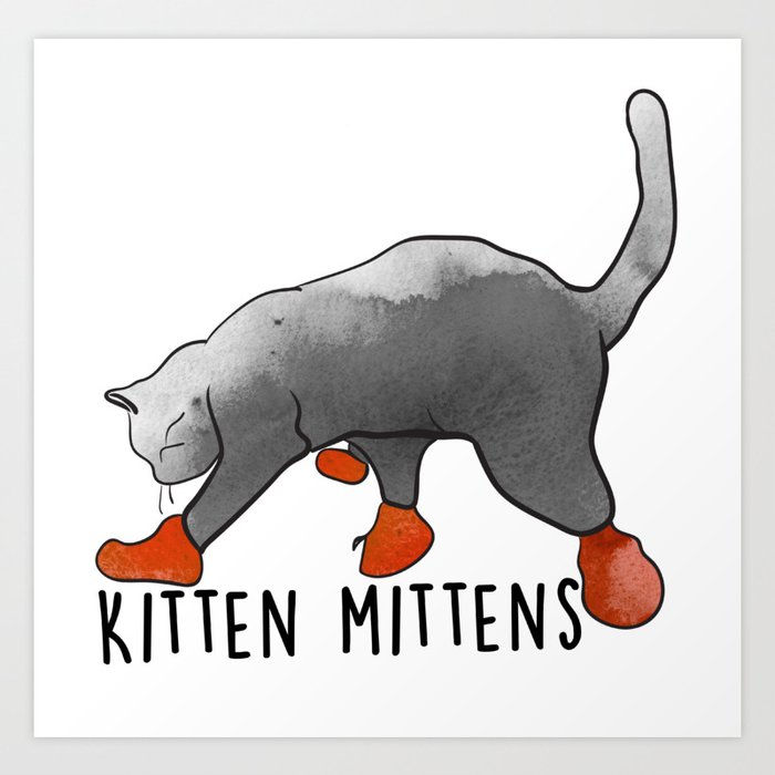 Kitten in a mitten