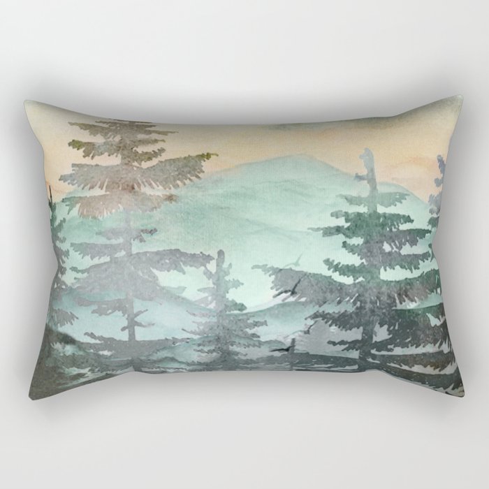 Pine Trees Rectangular Pillow