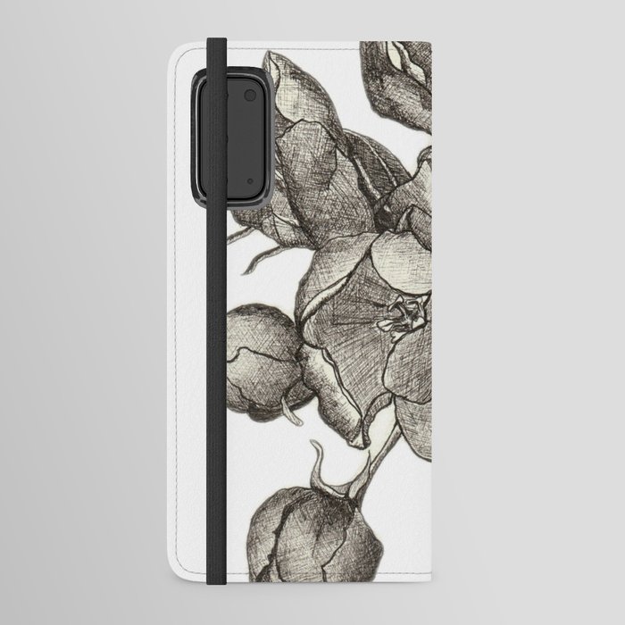 Apple Blossom Sketch Android Wallet Case