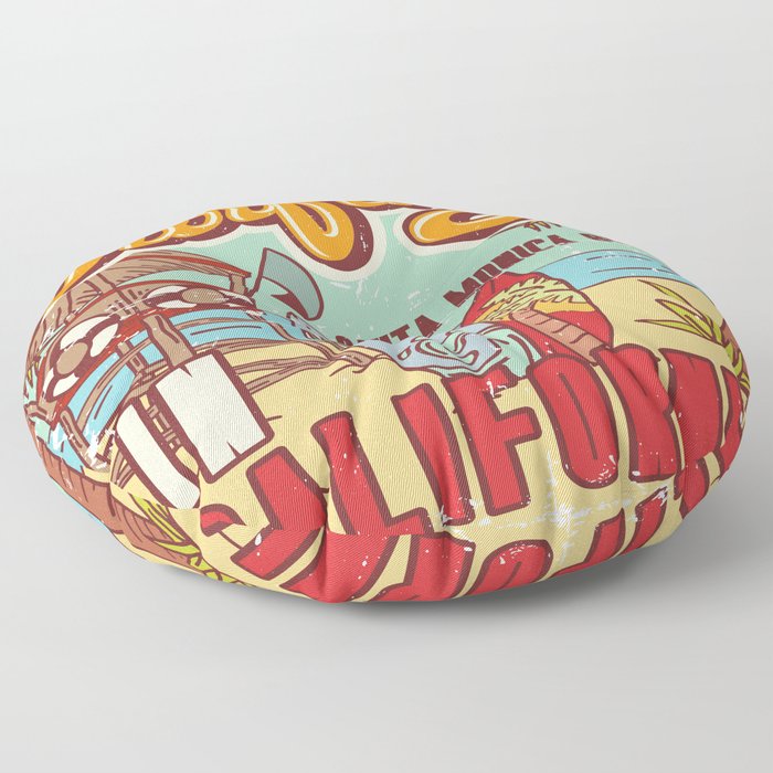The Best Surfing – Santa Monica Beach Floor Pillow