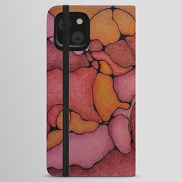 Hand Painted - Pink Cirles iPhone Wallet Case
