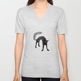 Black Cat 02 V Neck T Shirt