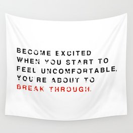 Break Through Motivational Quote Wall Tapestry