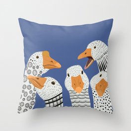 Cute Geese Throw Pillow